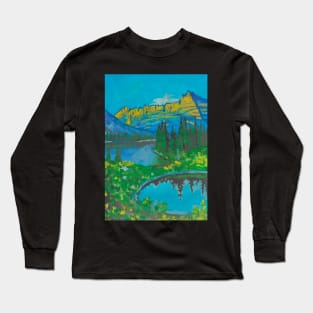 Landscape with mountains and lake Long Sleeve T-Shirt